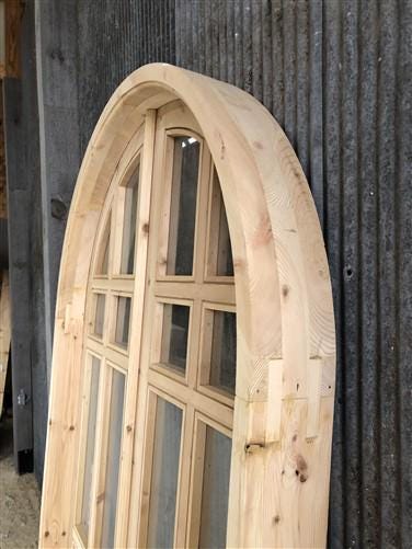 Home & Living > Home Improvement > Doors & Locks > Doors - Arched French Double Door (48x96) 14 Pane Glass Door European S...