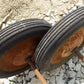 4 Vintage Metal Baby Buggy Wheels Pedal Car Garden Cart Pumpkin Wagon A49