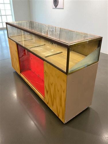 Home & Living > Storage & Organization - 2 Pc. Parker Glass Display Case, Vintage Floor Showcase, Lighted Store Counter by...