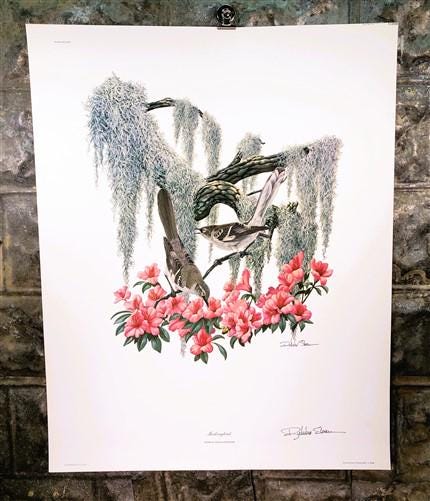 Art & Collectibles > Prints > Lithographs - Richard Sloan, Mockingbird, Signed Print, 28x22, Wade Collection, Plate 13 by...