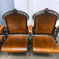 4 Wood Iron Folding Theater Seats, Auditorium Seats, Entryway Bench, D9