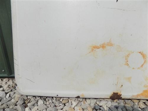 Home & Living > Furniture - Blue & White Porcelain Table Top Panel, Kitchen Cupboard Hoosier Enamel A30 by The Old Grainery