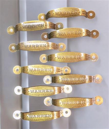 Home & Living > Home Improvement > Drawer Knobs & Pulls - 10 Warren Brass Cabinet Handle 3.5" Drawer Pulls, Kitchen Furnit...