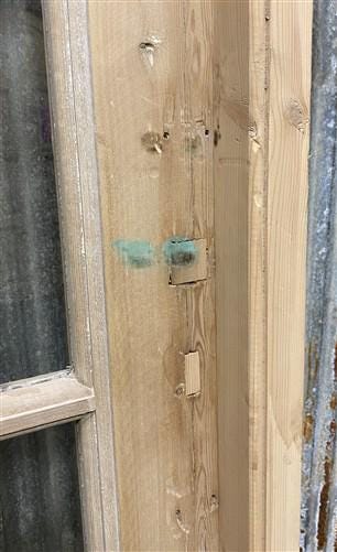 Antique French Single Door (29x94.5) Glass Pane Door with Jamb, Encased Door T51