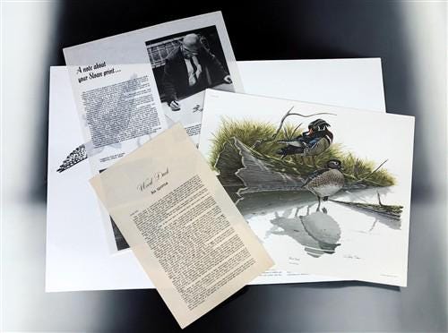 Art & Collectibles > Prints > Lithographs - Richard Sloan, Wood Duck, Signed Print, 11x14, Essay, Sketches, Plate 8 by The...