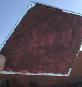 Craft Supplies & Tools > Raw Materials > Glass - Lot Painted Glass Diamond Panes, Reclaimed Church Window Red Glass Pieces...