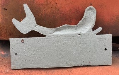 Home & Living > Home Decor > Wall Decor > Wall Hangings > Signs - Mermaid Decor, Decorative Welcome Sign, Cast Iron Mermai...