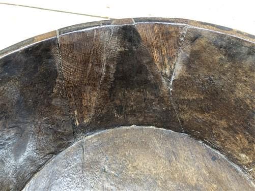 Home & Living > Kitchen & Dining > Kitchen Decor > Centerpieces & Table Decor > Centerpieces - Dark Wood Bowl, Rustic Farm...