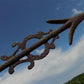 Weathervane Ruby Red Glass Tail Lightning Rod No Ball Arrow Pointer Vintage J