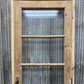 Antique French Single Door (27.5x81) Glass Pane Door with Jamb, Encased Door T31