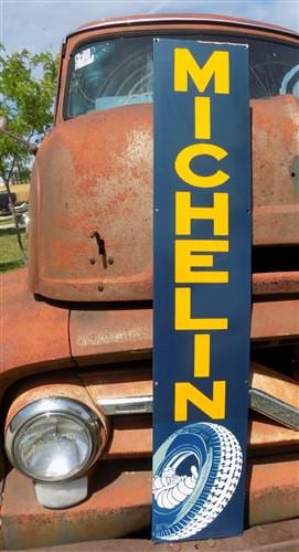 Art & Collectibles > Collectibles > Advertisements - Michelin Sign, Metal Porcelain Sign, Tire Advertising, Michelin Man B...