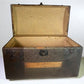 Small Steamer Trunk, Immigrant Trunk, Vintage Wood Metal Blanket Storage Chest A
