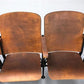 Home & Living > Furniture - 5 Vintage Wood Folding Theater Seats, Auditorium Seats, Entryway Bench, E14 by The Old Grainery