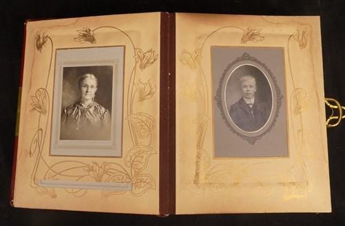 Books, Movies & Music > Books > Art & Photography Books - 1800s Album Musicbox Family Photography Black White Sepia Photos...