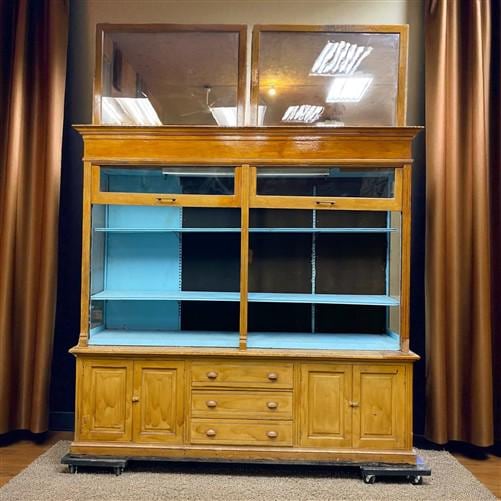 Home & Living > Furniture > Office Furniture - 8' Retail Store Display Cabinet, Vintage Apothecary, Backbar, Display Case,...