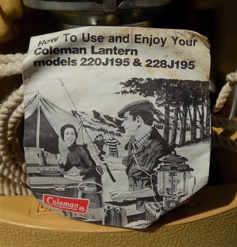 1976 Coleman Lantern Big Hat Model 228J, & Clamshell Carry Case