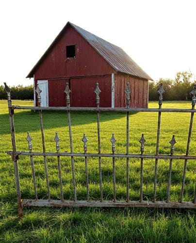 Home & Living > Outdoor & Gardening > Garden Decoration > Yard Art - Wrought Iron Vintage Fence Panel (95x36.5) Architectu...