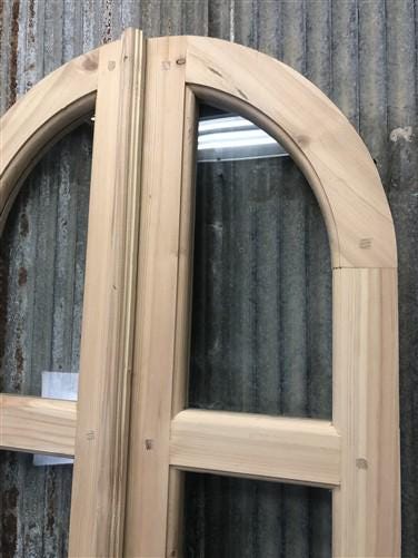 Arched French Double Doors (24x80) 3 Pane Glass European Styled Doors O16