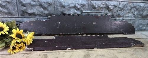 Pair Crown Molding Headers, Trim Door Window Pediment Architectural Salvage B38