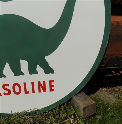 Sinclair Dino Gasoline Sign, Double Sided Metal Porcelain Advertising Sign A