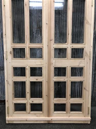 Home & Living > Home Improvement > Doors & Locks > Doors - Arched French Double Door (48x96) 14 Pane Glass Door European S...