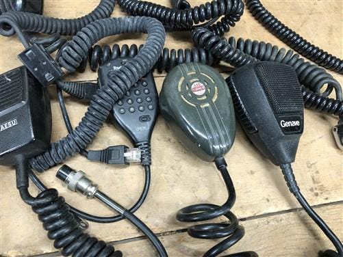 Lot Microphones, Azden, Yaesu, Turner 350, Kenwood, Ham Radio, CB Radio, Regency