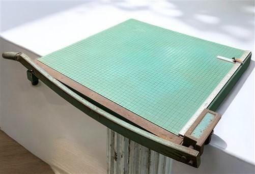 Premier Paper Cutter, Vintage Paper Trimmer, Guillotine, 25"x25" Cutting Area
