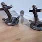 Home & Living > Home Decor > Home Accents > Bookends - Nautical Ship Anchor Rope Bronze Bookends, Vintage Library, Brass D...