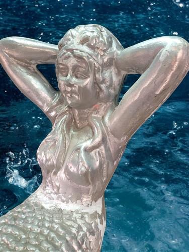 Home & Living > Outdoor & Gardening > Garden Decoration > Outdoor Statues - Mermaid Statue, Bench Sitter, Large Aluminum,...