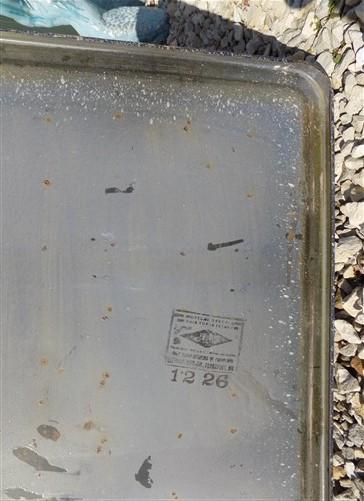 Black & White Porcelain Table Top Panel, Kitchen Cupboard Hoosier Enamel A41