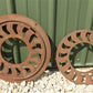 Home & Living > Home Decor > Wall Decor > Wall Hangings - Cast Iron Round Stove Pipe Collar, Chimney Flue Cover, Ornate Gr...