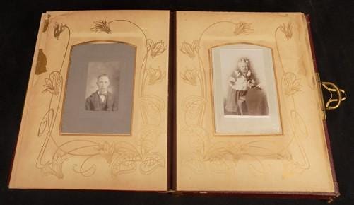 Books, Movies & Music > Books > Art & Photography Books - 1800s Album Musicbox Family Photography Black White Sepia Photos...