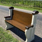 Home & Living > Furniture > Entryway & Mudroom Furniture - Vintage Wooden Church Pew, 3' 8" Porch Bench, Entry Foyer, Dini...