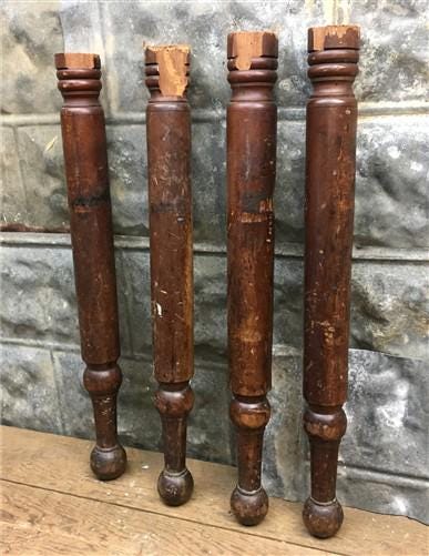 Home & Living > Furniture > Dining Room Furniture > Kitchen & Dining Tables - 4 Wooden Table Legs, Harvest Folk Art, Archi...