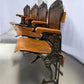 4 Wood Iron Folding Theater Seats, Auditorium Seats, Entryway Bench, D9