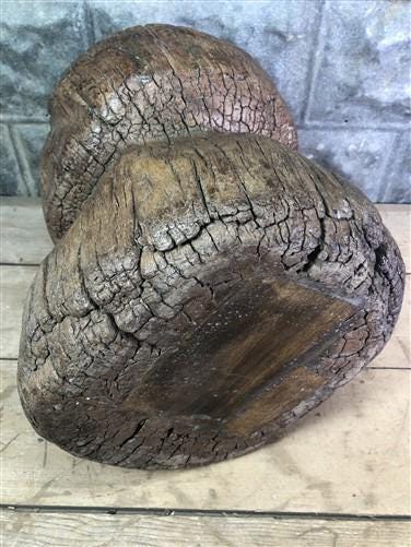 Rustic Wood Planter, Wood Stump, Round Wooden Flower Pot, Natural Wood Decor, J