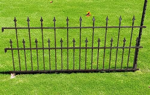 Wrought Iron Vintage Fence Panel (85.5x37) Architectural Salvage, Garden Art A31