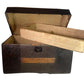 Small Steamer Trunk, Immigrant Trunk, Vintage Wood Metal Blanket Storage Chest A