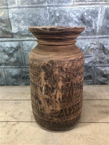 Home & Living > Home Decor > Home Accents > Vases - Wood Pot, Round Water Jug, Planter Urn, Flower Frog Display, Farmhouse...