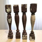 Home & Living > Home Decor > Home Accents - 4 Vintage Brown Wood Balusters, Reclaimed Spindles, Architectural Salvage, O b...