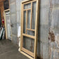Antique French Single Door (33x81) Glass Pane Door with Jamb, Encased Door T34