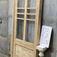 Antique French Single Door (32.5x83) Glass Pane Door with Jamb, Encased Door T11