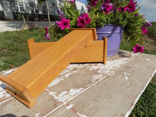 Home & Living > Storage & Organization > Shelving - 2 Wall Hanging Church Pew Shelf Racks Plate Hymnal Book Recipe Card Sp...