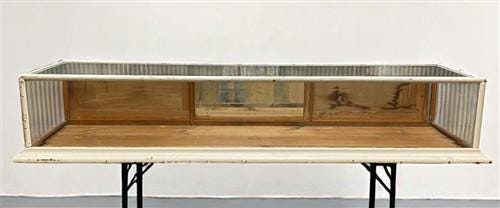 Home & Living > Home Decor > Seasonal Decor - Wood Framed Bevel Glass Case, Vintage Store Countertop Showcase, Collector C...