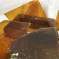 Craft Supplies & Tools > Raw Materials > Glass - Honey Gold Stained Glass Reclaimed Church Window Shards Fragments, Art Gl...