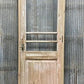 Antique French Single Door (29x93) Glass Pane Door with Jamb, Encased Door T56