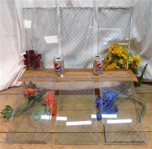 Home & Living > Home Improvement > Windows - 6 Panes Chicken Wire Glass, Georgian Wire Fire Resistant Safety Glass Panels,...