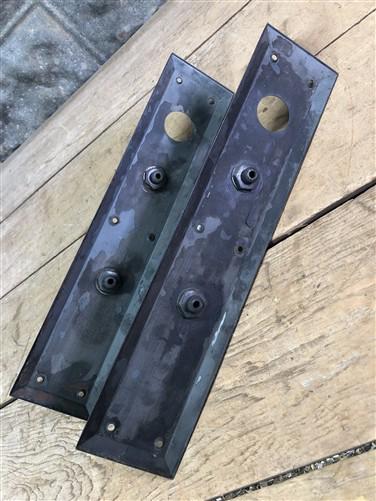 Home & Living > Home Improvement > Hardware - Door Handle Pull Plates, Vintage Black Matte Escutcheon Plate, Mortise Trim...