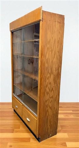 Home & Living > Furniture > Dining Room Furniture > Buffets & China Cabinets - 2 Sliding Door Display Cabinet, Vintage Dis...