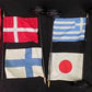 Art & Collectibles > Collectibles > Memorabilia - Lot Mini Flags Denmark Greece Finland Japan Netherlands Sweden, Vintage...